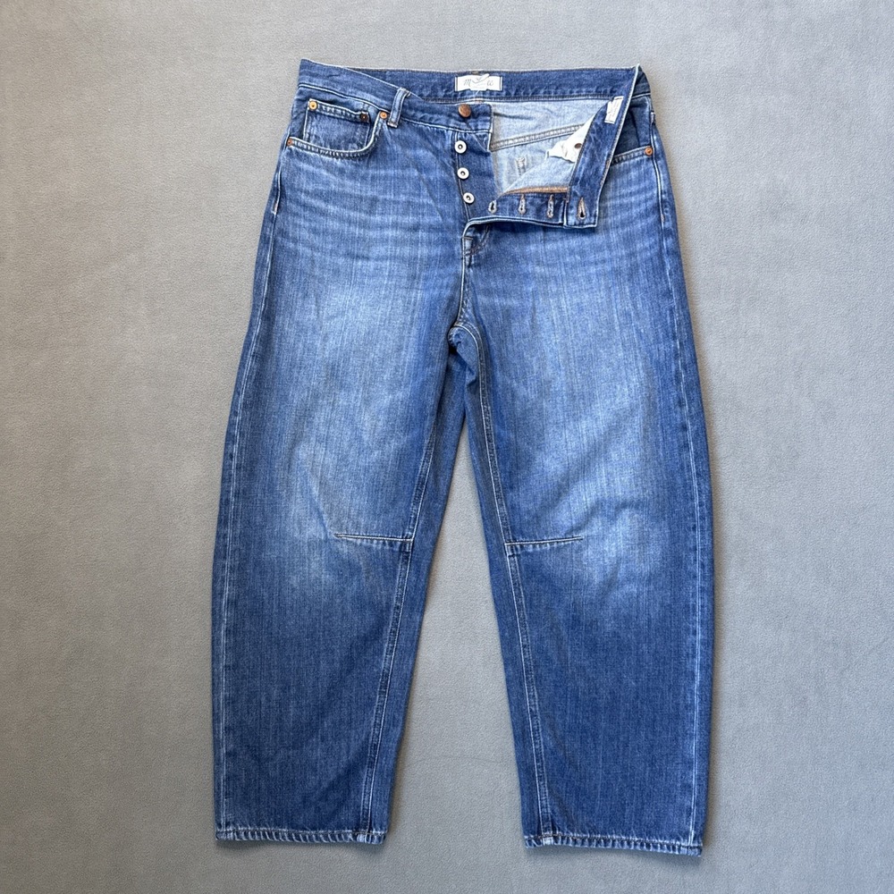 Madewell Softdrape Edition Darted Barrel Leg Jeans Womens 29 Blue NT892 Cashmere